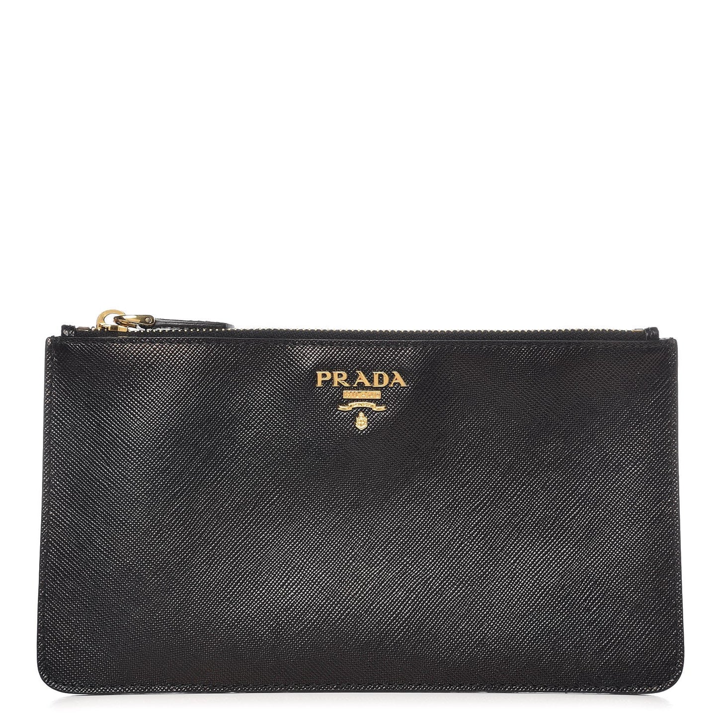 Saffiano Zip Pouch Nero Black