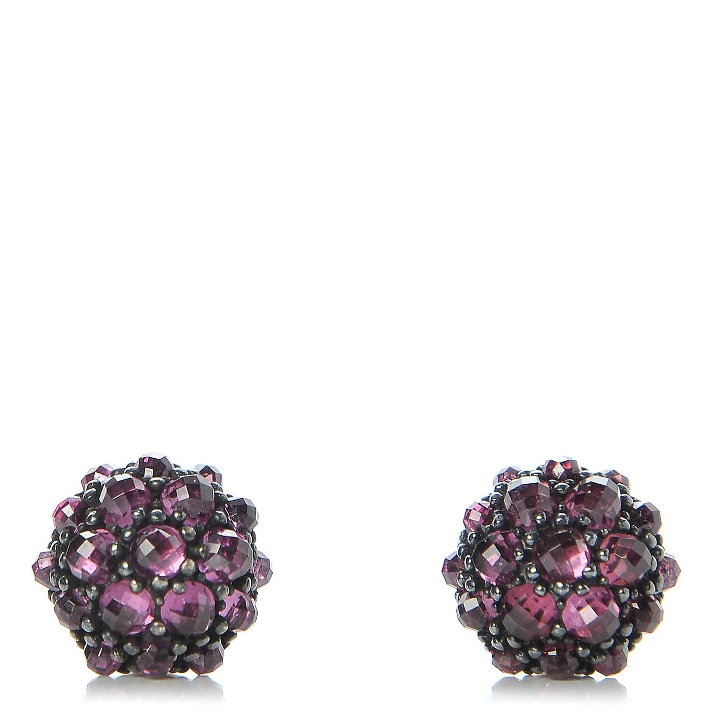 Sterling Silver Rhodalite Garnet 10mm Osetra Earrings