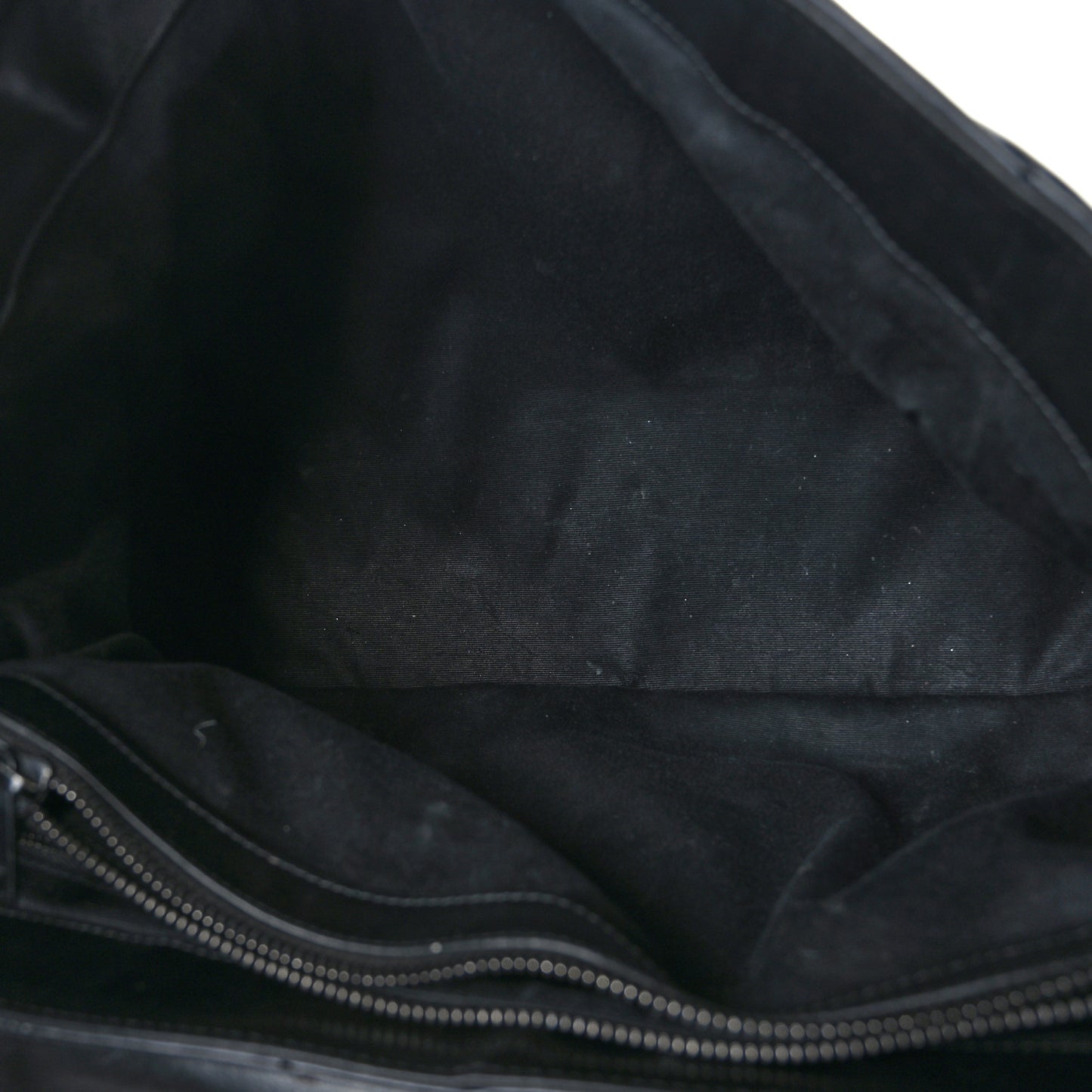 Calfskin Y Quilted Monogram Monochrome Large Loulou Chain Satchel Black