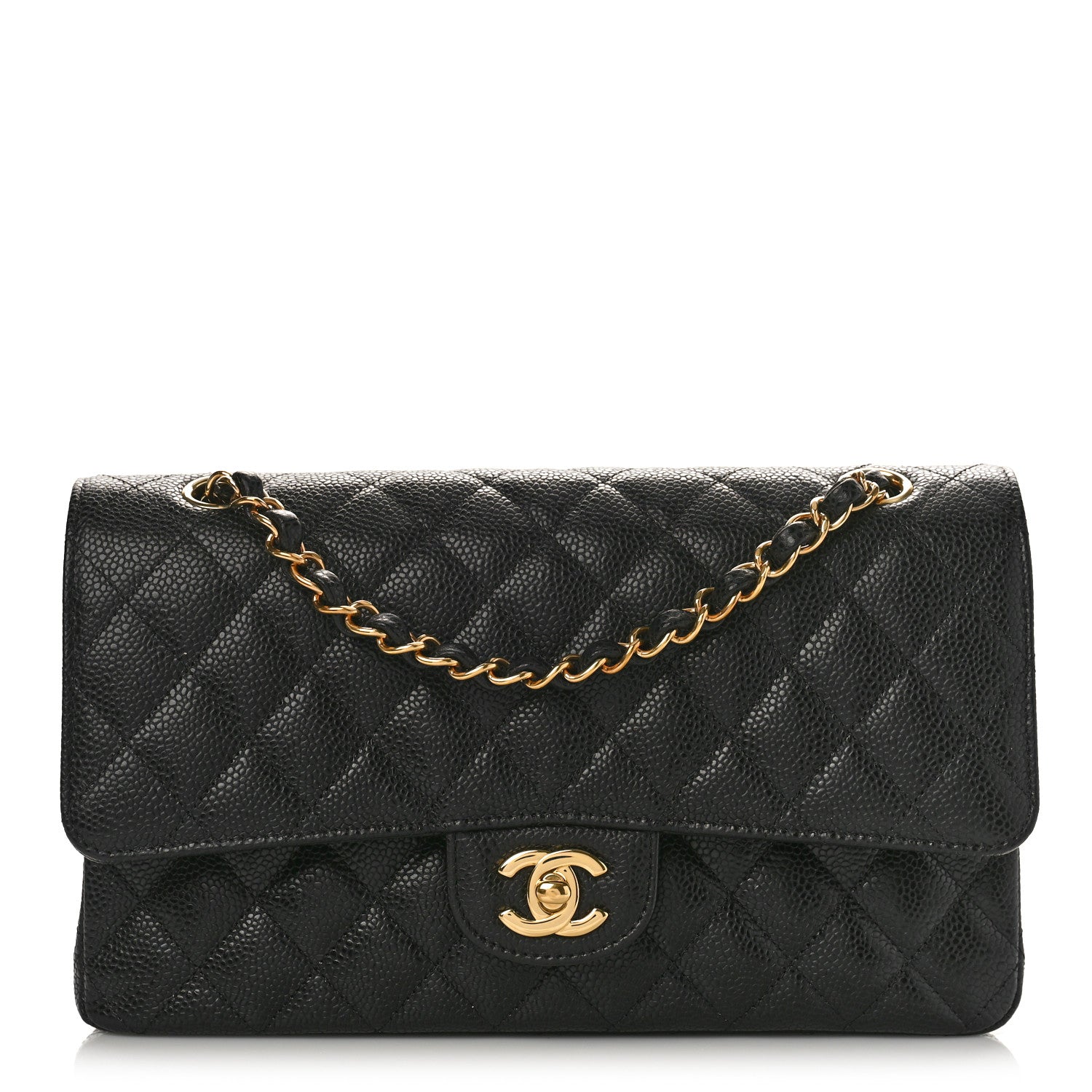 Chanel Caviar Quilted Medium Double Flap Black 1 of 10