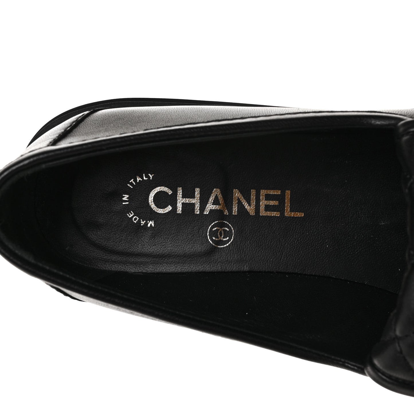 Lambskin Quilted CC Turnlock Loafers 40 Black
