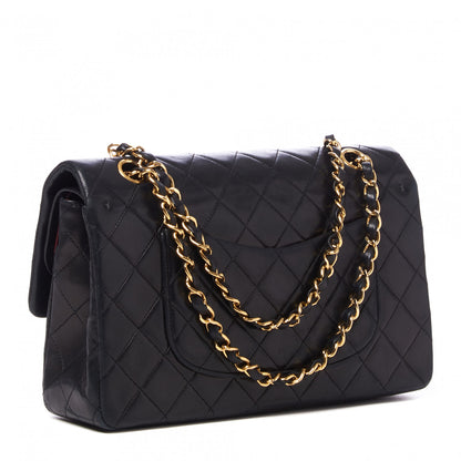 Chanel Lambskin Quilted Medium Double Flap Black 2 of 9