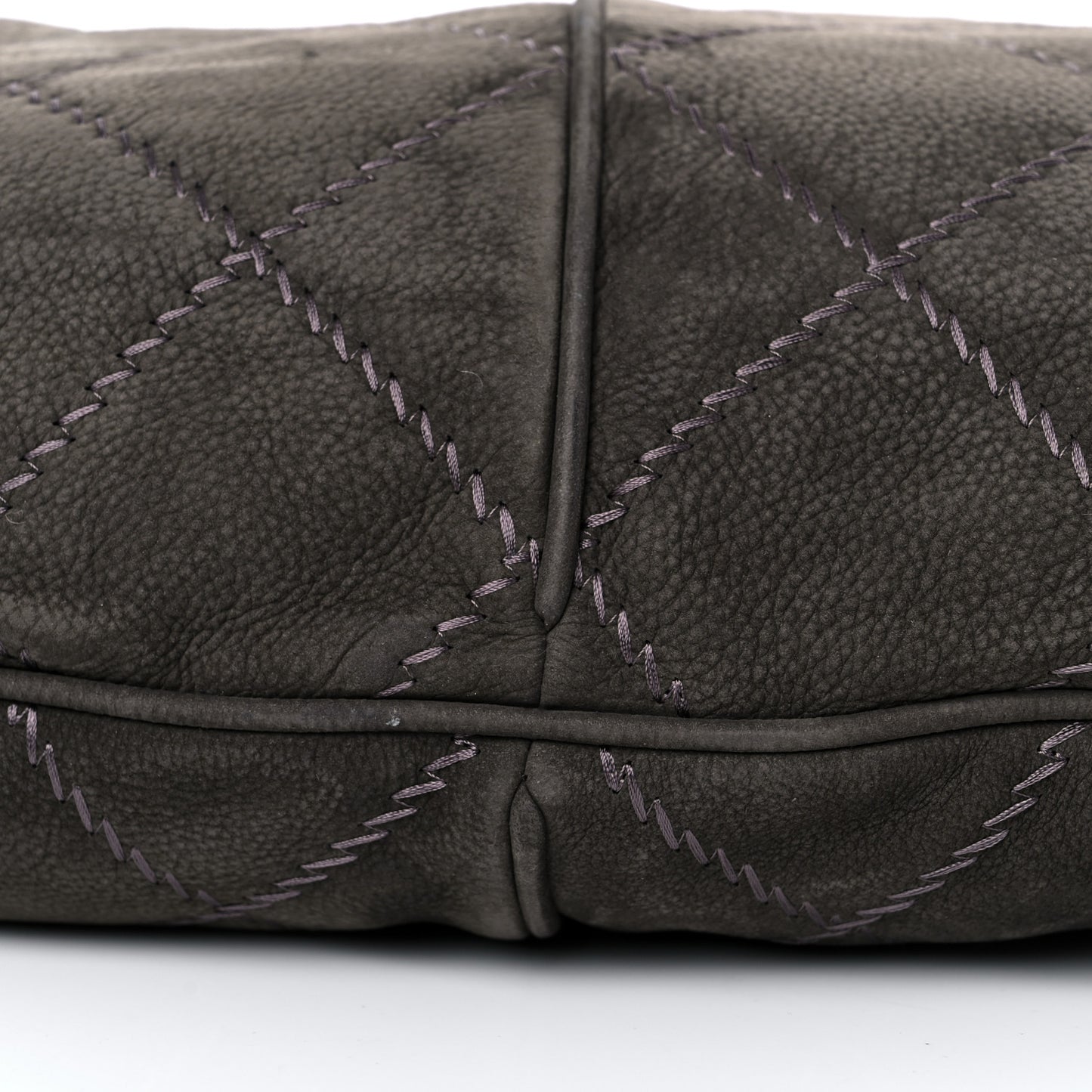 Suede Ultimate Stitch Hobo Grey