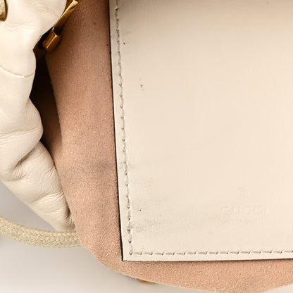 Gucci Calfskin Matelasse Mini GG Marmont 2.0 Bucket Bag White 11 of 12