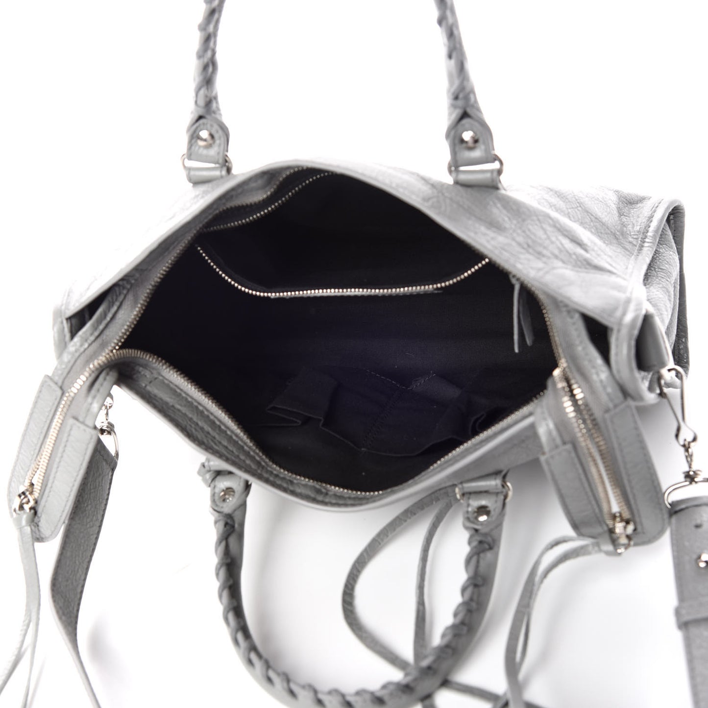 Agneau Classic Silver Hardware S City Gris Haussmannien
