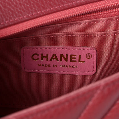 Chanel Calfskin Chevron Quilted Mini Statement Flap Pink 6 of 12