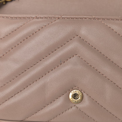 Gucci Calfskin Matelasse Super Mini GG Marmont Shoulder Bag Porcelain Rose 6 of 9