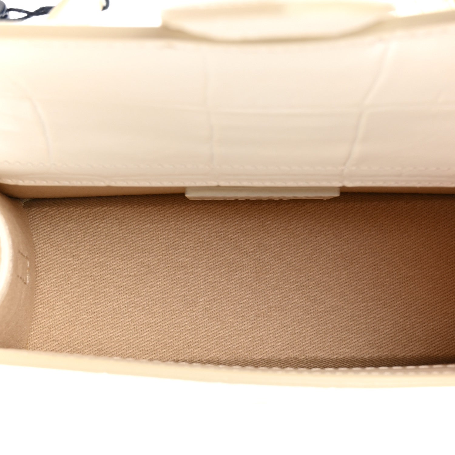Jacquemus Calfskin Crocodile Embossed Le Bambino Light Ivory 5 of 11
