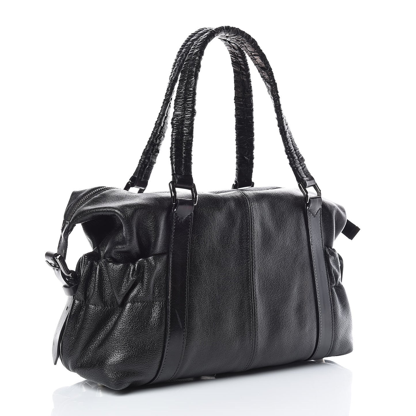 Grainy Calfskin Tote Black