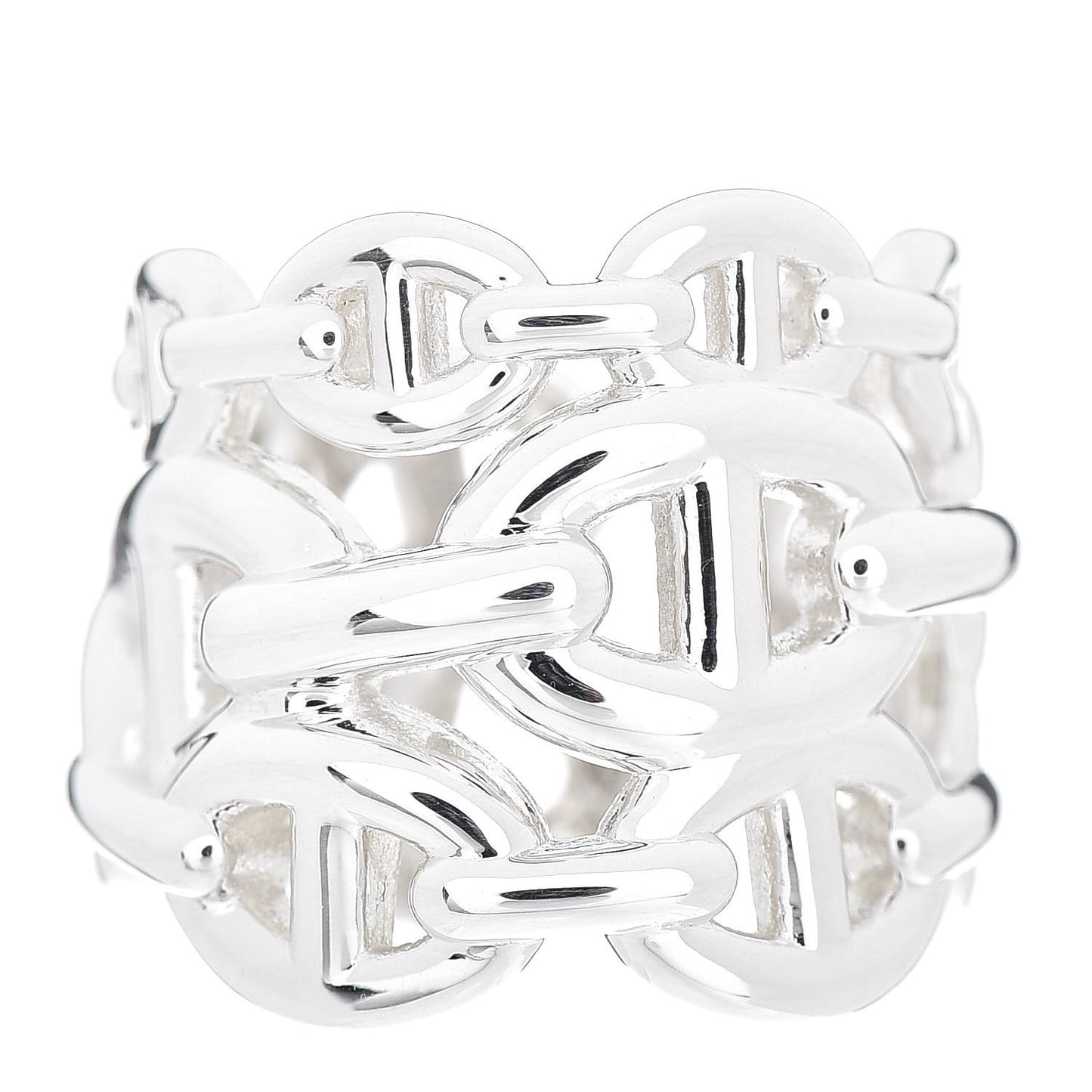 Sterling Silver GM Chaine d'Ancre Enchainee Band Ring 51 5.75