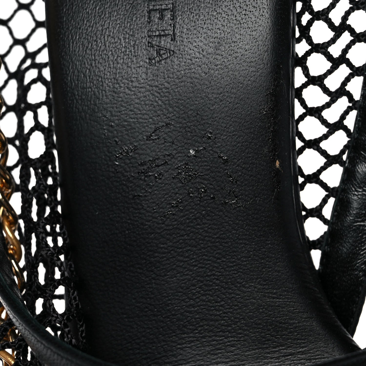 Bottega Veneta Mesh Nappa Chunky Chain Sandals 36 Black 8 of 9