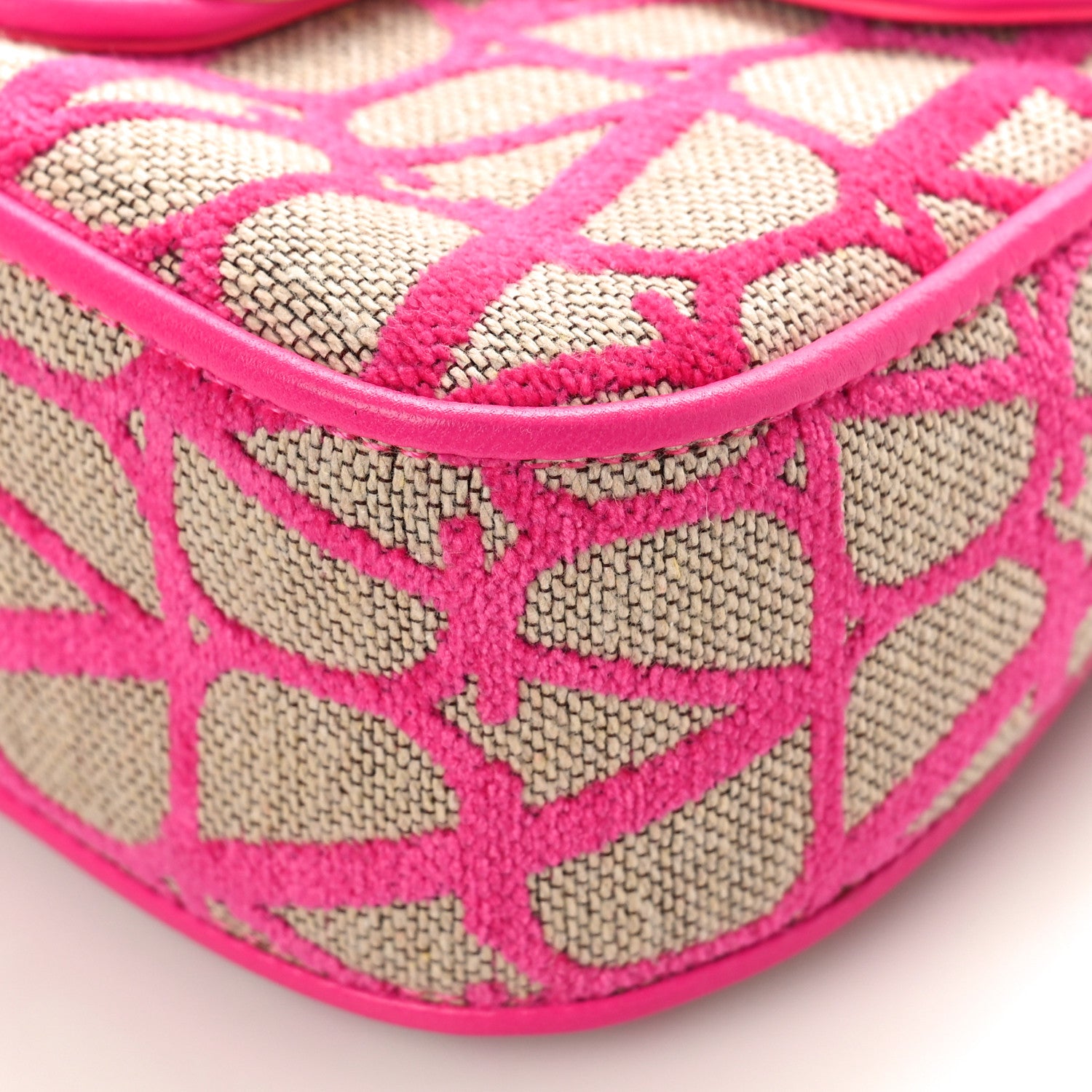 Valentino Garavani Toile Iconographe Nappa Vlogo Small Loco Hobo Bag Natural Pink PP 7 of 7