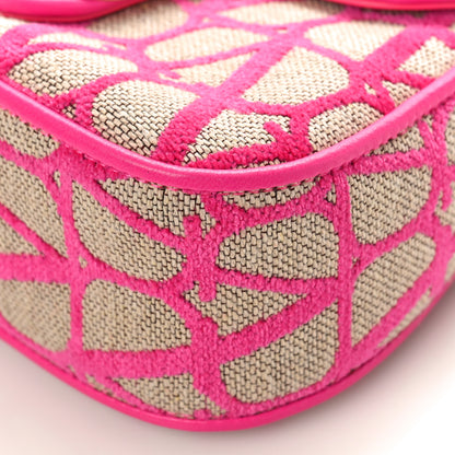 Valentino Garavani Toile Iconographe Nappa Vlogo Small Loco Hobo Bag Natural Pink PP 7 of 7