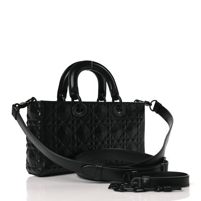 Christian Dior Calfskin Cannage Diamond Lady D-Joy Black 3 of 8