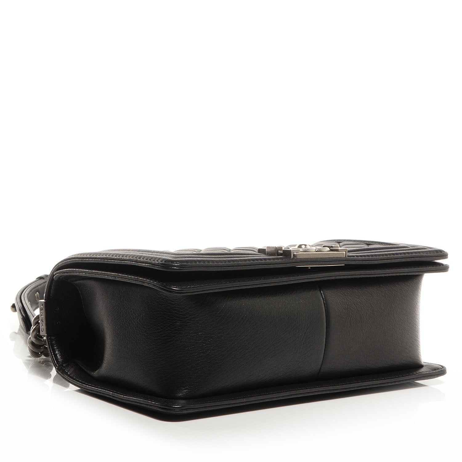 Chanel Metallic Calfskin Quilted Medium Boy Flap Black 4 of 9