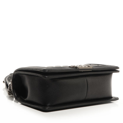 Chanel Metallic Calfskin Quilted Medium Boy Flap Black 4 of 9