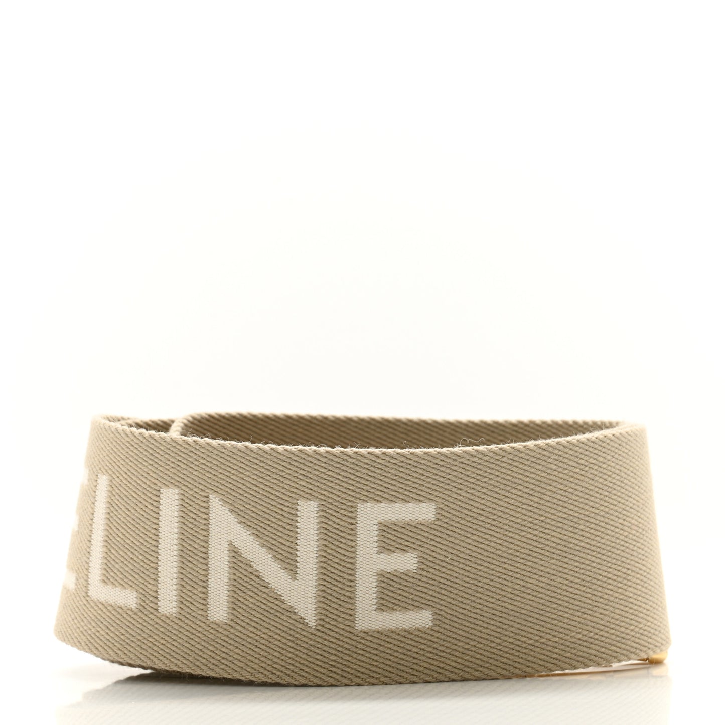 Jacquard Wool Logo Short Strap Beige White