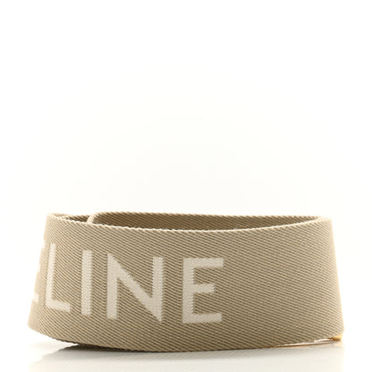 Celine Jacquard Wool Logo Short Strap Beige White 2 of 6