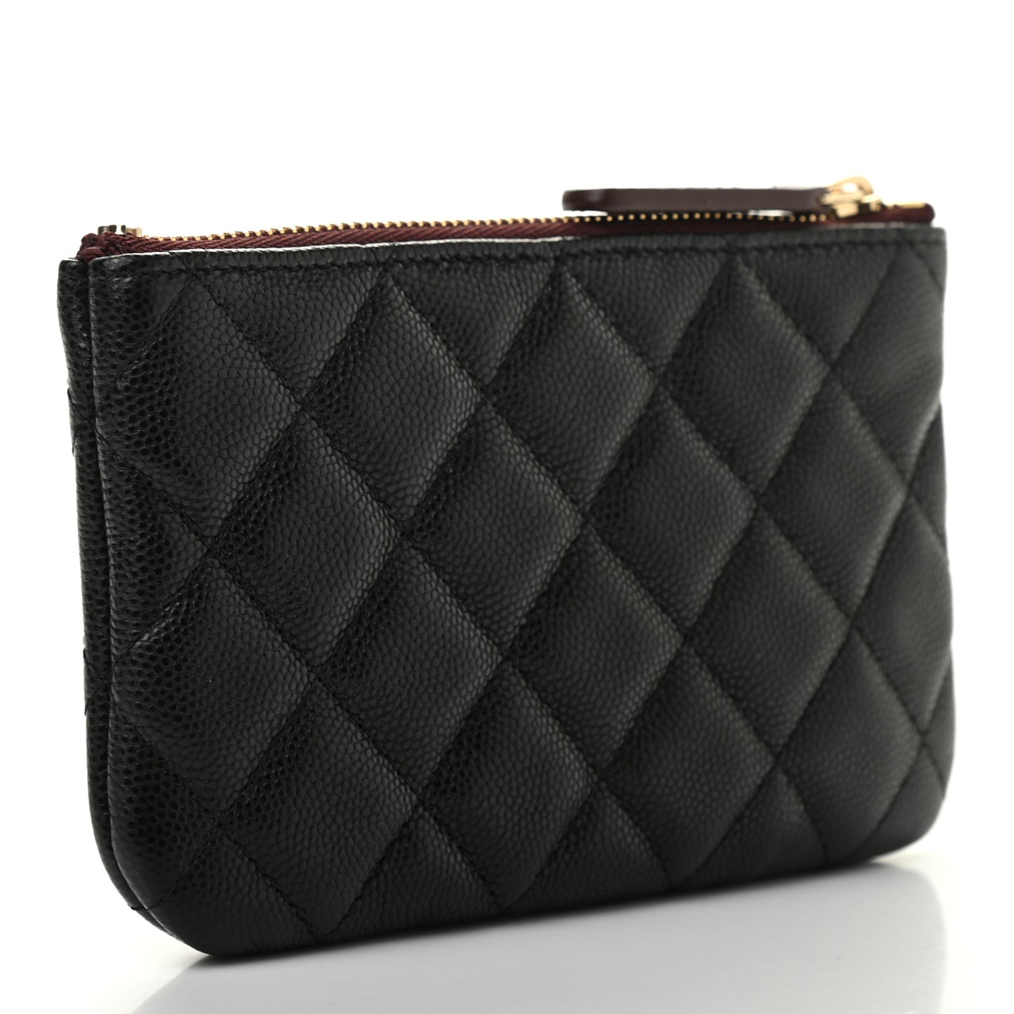 Caviar Quilted Small Cosmetic Case Black
