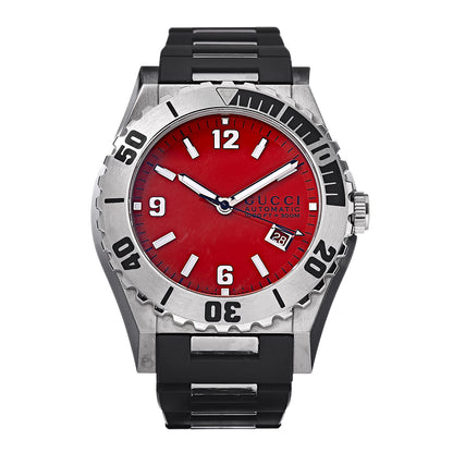 Gucci Stainless Steel Rubber 44mm Pantheon Automatic Watch Red 1 of 7
