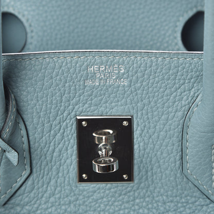 Hermes Taurillon Clemence Birkin 35 Ciel 9 of 9