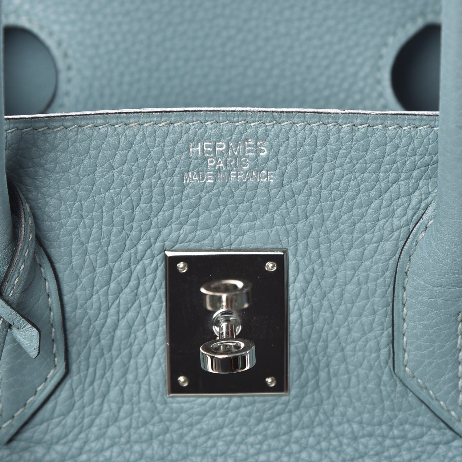 Hermes Taurillon Clemence Birkin 35 Ciel 9 of 9