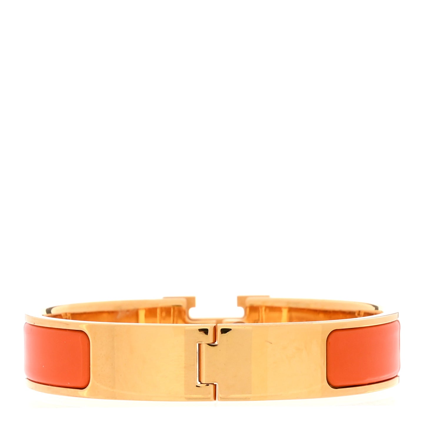 Enamel Narrow Clic Clac H Bracelet PM Orange