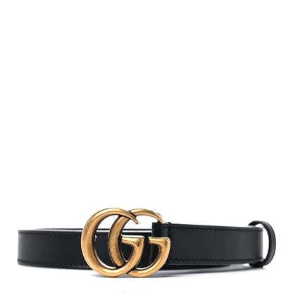 Gucci Calfskin Double G 20mm Belt 80 32 Black 1 of 5