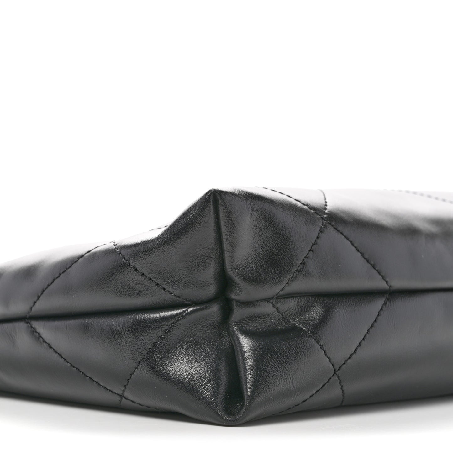 Shiny Calfskin Quilted Small Chanel 22 Black
