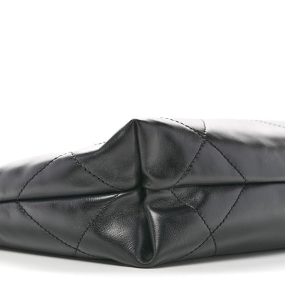 Chanel Shiny Calfskin Quilted Small Chanel 22 Black 10 of 11