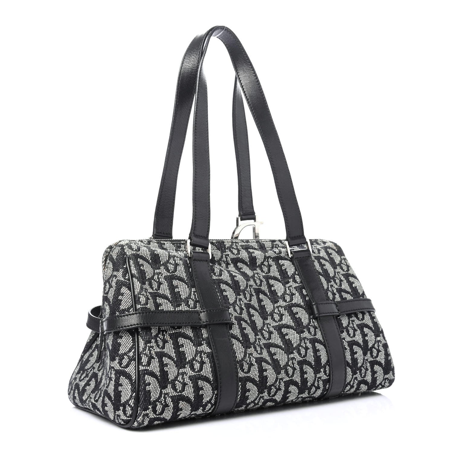 Christian Dior Denim Monogram Charms Shoulder Bag Black 2 of 4