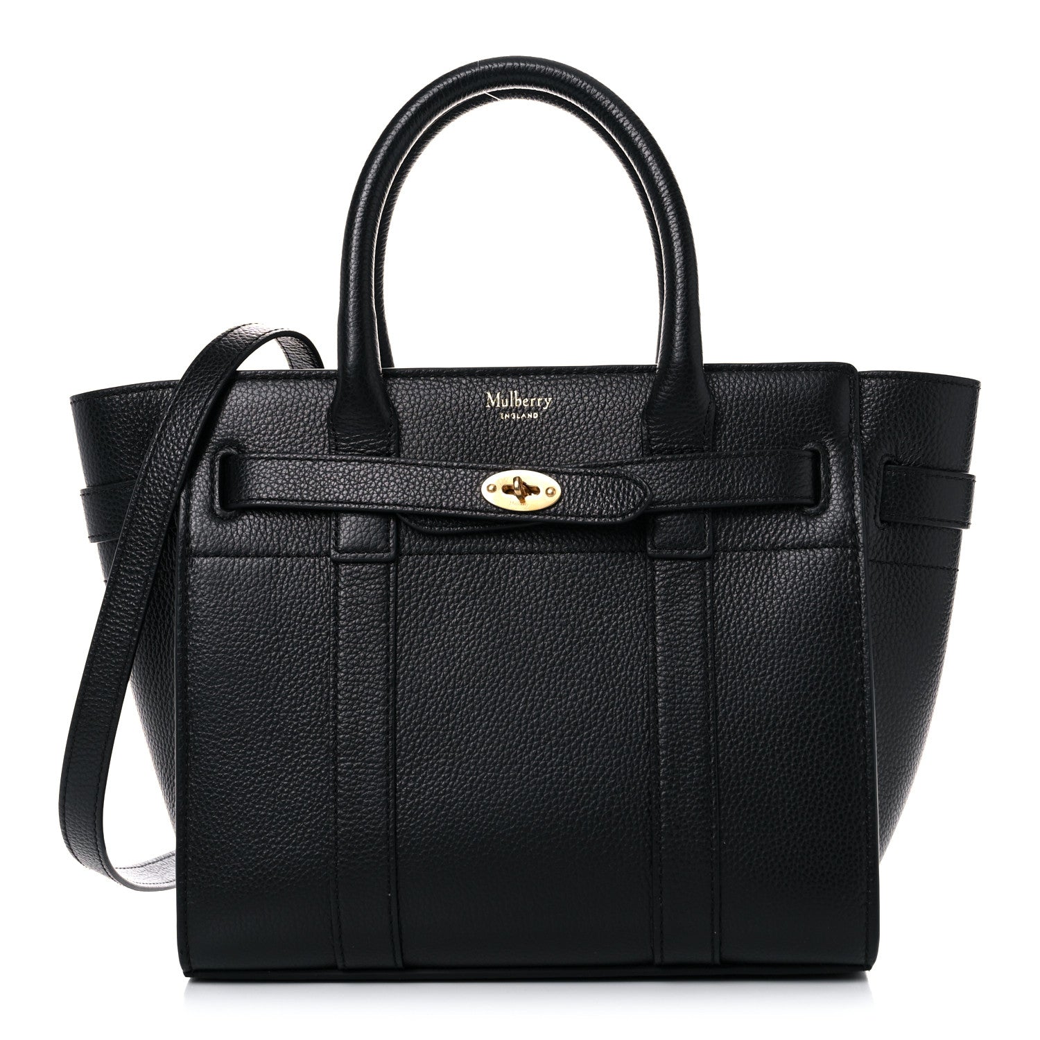Mulberry Small Classic Grain Mini Zipped Bayswater Black 1 of 13
