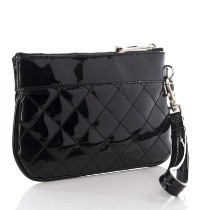 Burberry Patent Quilted Wristlet Black 2 of 7