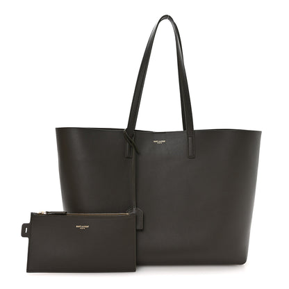 Saint Laurent Calfskin Large Shopping Tote Earth 2 of 10