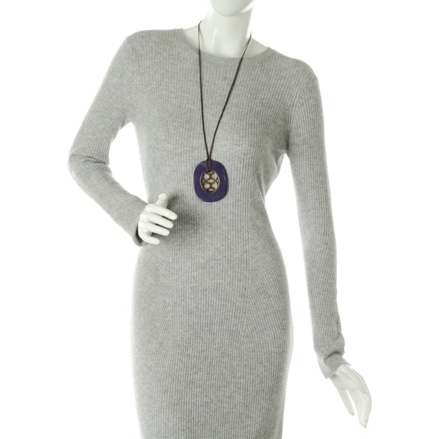 Hermes Buffalo Horn Lacquer Lift Necklace GM 2 of 6
