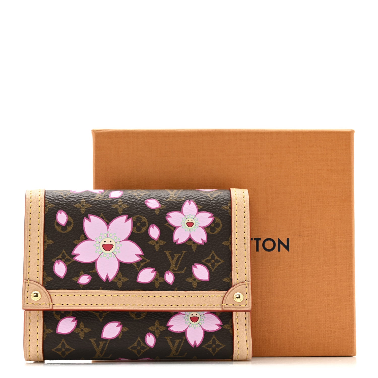 Louis Vuitton LV X TM Monogram Cherry Blossom Victorine Wallet Sakura Brown 7 of 7