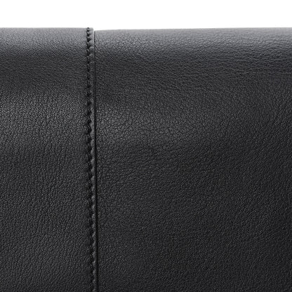 Fendi Vitello Dolce Lace Up Baguette Black 10 of 14