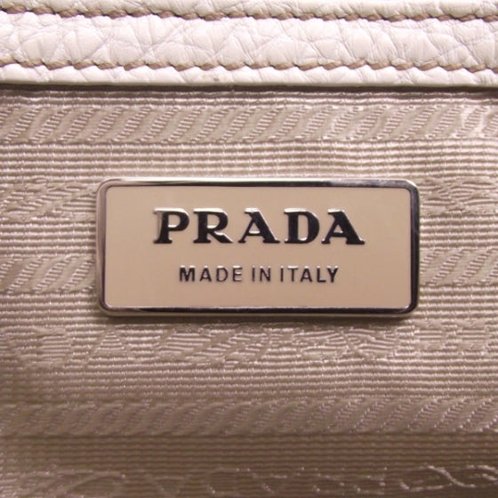 Vitello Daino Braided Tote Bianco