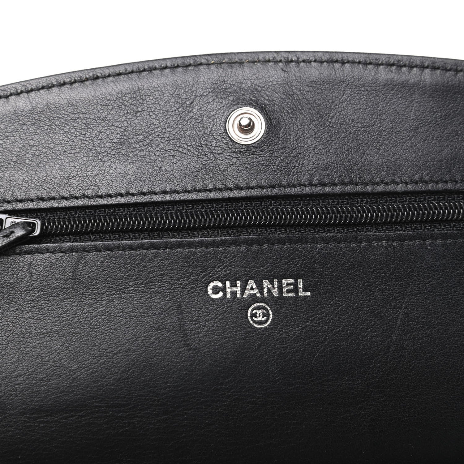 Chanel Caviar Sevruga Wallet On Chain WOC Black 6 of 8
