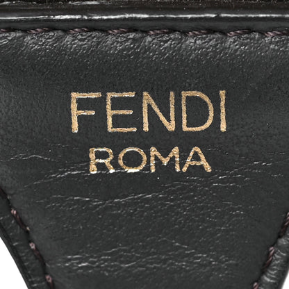 Fendi Ribbon Vitello Century FF 1974 Flat Studded Strap You Fango Marrone Ebano 4 of 4