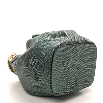 Bulgari Metallic Karung Serpenti Forever Bucket Bag Emerald Green 6 of 17