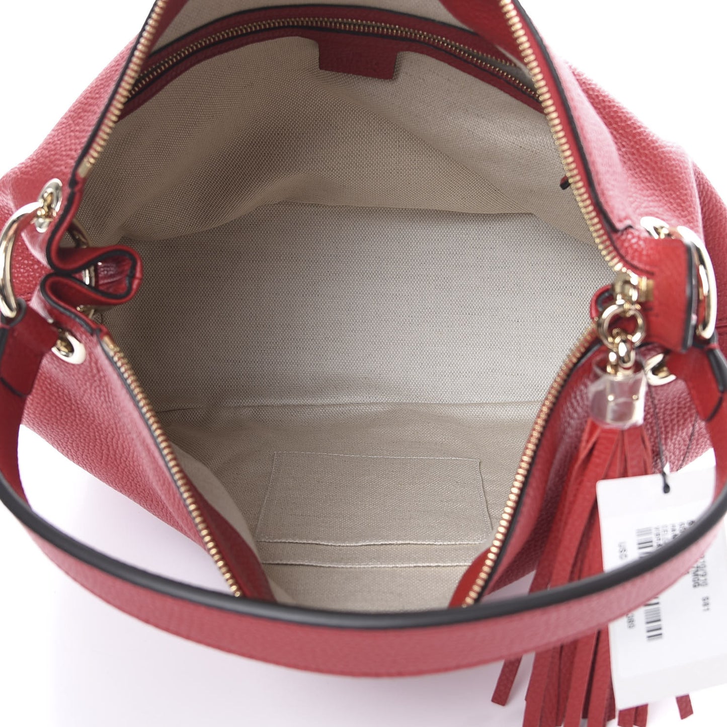 Pebbled Calfskin Large Soho Hobo Vibrant Red