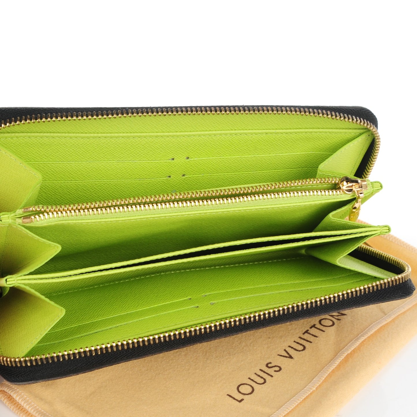 Monogram Multicolor Zippy Wallet Black Pistachio
