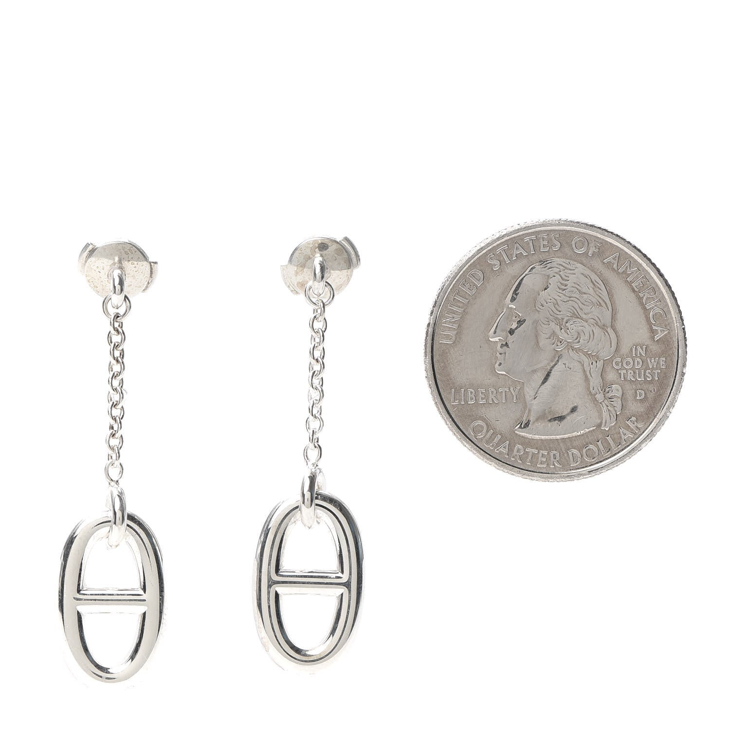Hermes Sterling Silver Farandole Drop Earrings 2 of 6