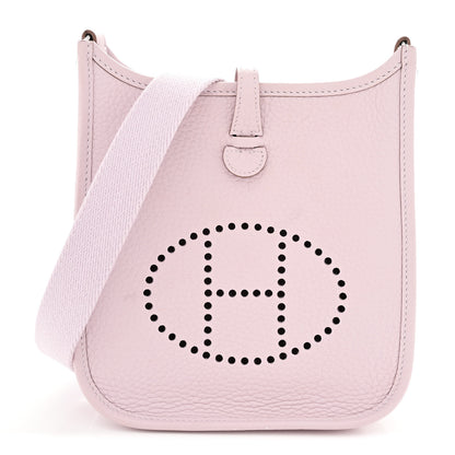 Hermes Taurillon Clemence Evelyne TPM Mauve Pale 1 of 10