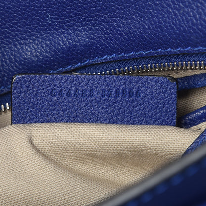 Alexander McQueen Pebbled Calfskin Small Skull Padlock Zip Around Tote Ultramarine 9 of 18