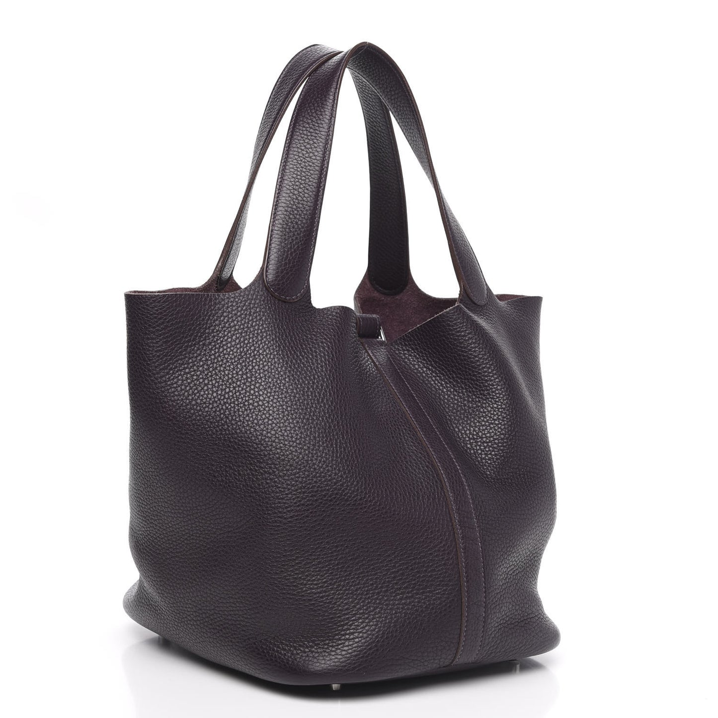 Taurillon Clemence Picotin Lock 26 GM Raisin