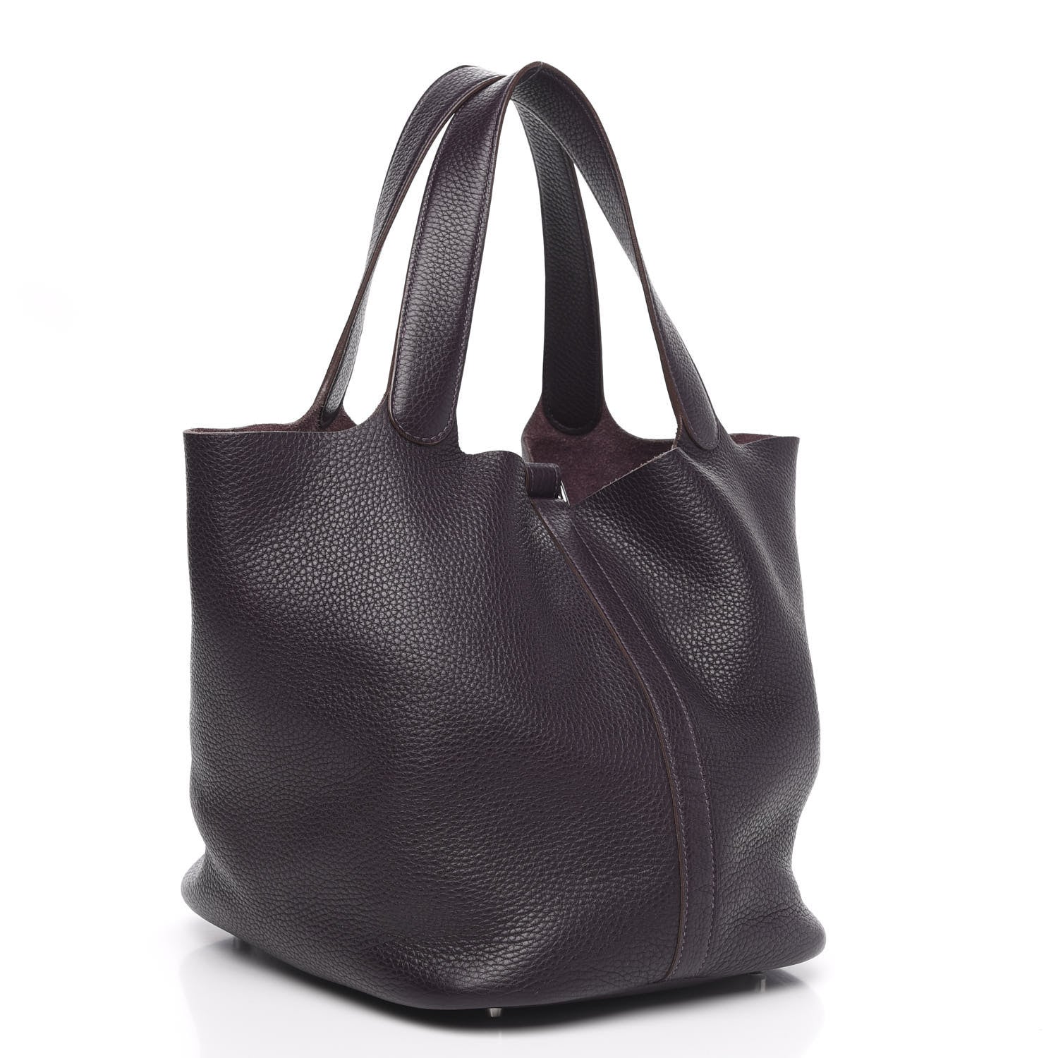 Hermes Taurillon Clemence Picotin Lock 26 GM Raisin 3 of 11