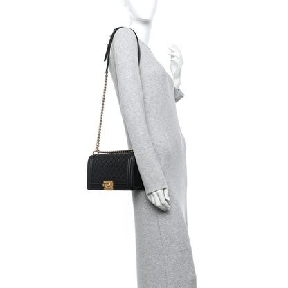 Chanel Lambskin Quilted Medium Boy Flap Black 2 of 10