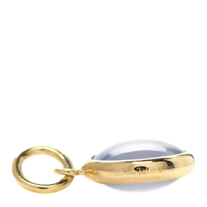Tiffany 18K Yellow Gold Chalcedony Paloma Picasso Dot Charm 3 of 3